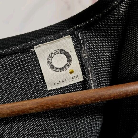 Anthropologie Dress Womens Medium Black White Knit Sweater Geo Dot Akemi - Picture 3 of 12